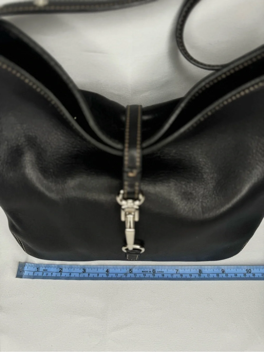 Coach Soho Black Leather Buckle Hobo Shoulder Bag